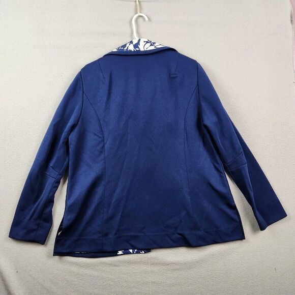 Vintage Women's Herbert Levy Blue Open Blazer Size L - Picture 2 of 7